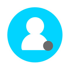 user profile icon with grey means offline.