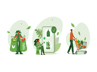 Eco-Friendly Shopping Green Living and Sustainable Lifestyle