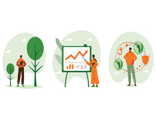 Eco-Conscious Business Growth and Sustainable Development Concepts