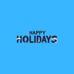 Wishing everyone happy holidays with snowy text design