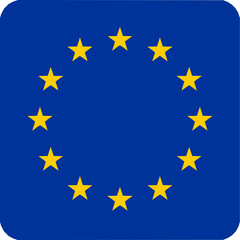 European Union flag vector.  European Union on simple flag. European Union flag for education, infographics, political materials, presentations, web graphics, and print projects