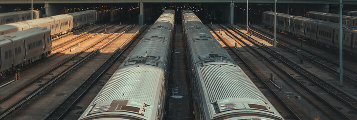 Subway train carriages in New York City