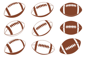 American football pattern featuring an oval ball design created for sports themes with bold competition elements and a strong winner concept illustrated in a clean vector style