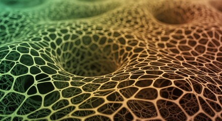 Complex interconnected network forming textured depressions