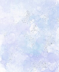 Alcohol ink marble light blue purple pastel with glitter texture, can be used for background, wallpaper, invitation, brochure, and poster design