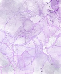 Alcohol ink marble purple pastel with glitter texture, can be used for background, wallpaper, invitation, brochure, and poster design