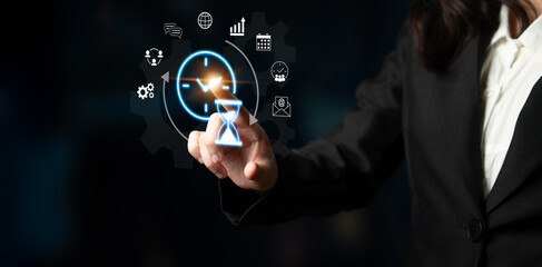 Time management improves productivity and workflow efficiency by organizing tasks, tracking performance, and optimizing work schedules for better focus and balanced performance. Parse