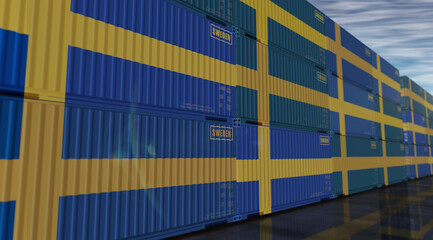 Sweden export cargo shipping containers