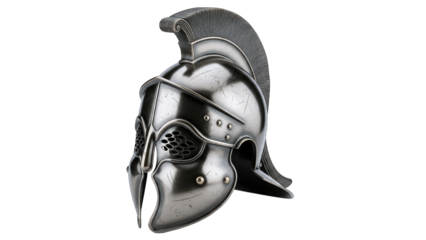 Ancient Greek Helmet Isolated on White