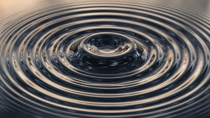 Fototapeta premium Mesmerizing patterns of concentric waves on a reflective surface