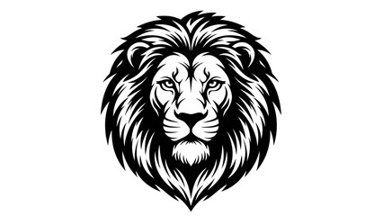 Majestic Lion Head Illustration - Symbol of Strength and Courage