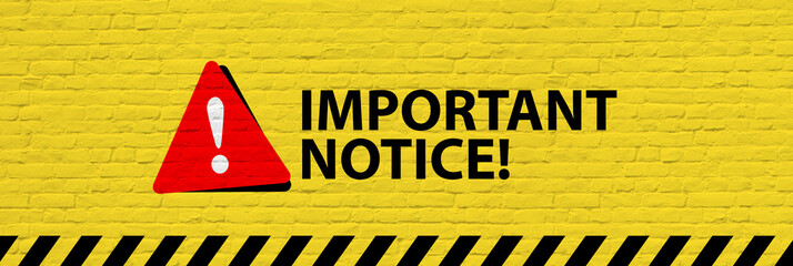 Important notice