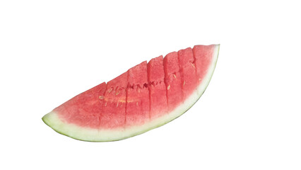 Fresh watermelon slices with transparent background, suitable for food advertisements, summer themes, healthy lifestyle designs and refreshing fruit promotions.