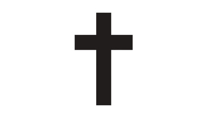 Simple black cross symbol on white background