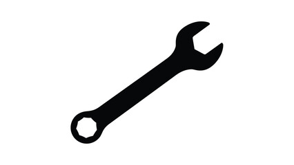 Spanner tool on white background