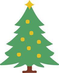 Stylized tree with vibrant foliage and detailed trunk