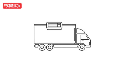 Refrigerated truck illustration for logistics