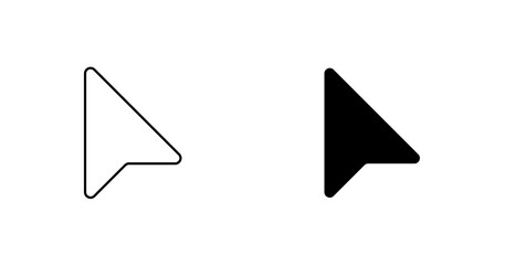 Black and white cursor arrow icons