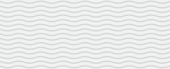 Seamless Wave Pattern, Hand drawn water sea vector background. Wavy beach print, curly grunge paint lines. eps 10