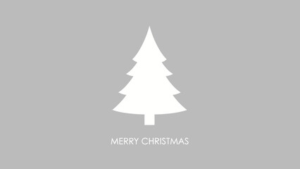 Elegant minimalistic christmas tree illustration, perfect for holiday cards and greetings