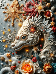 Fototapeta premium NeoFolk Surrealism – Cosmic Mythic Portraits