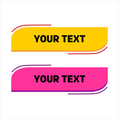 colorful text box banner vector illustration