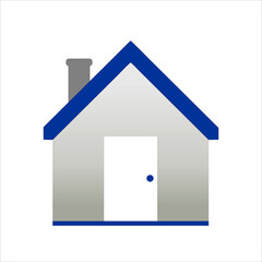 Blue House Icon Sign or symbol