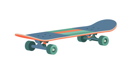 A colorful skateboard isolated on a white background. © mboku