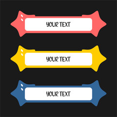 colorful text box banner vector illustration