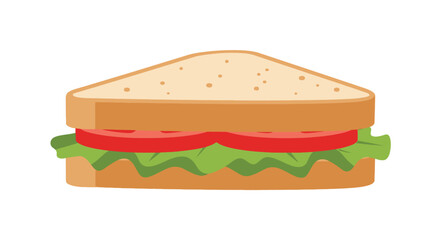 Freshly made sandwich with lettuce and tomato slices