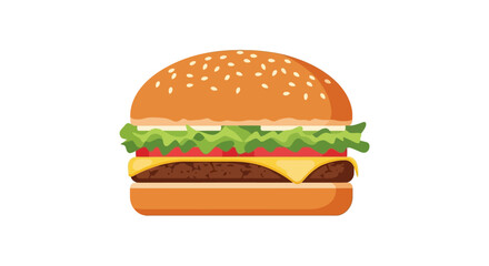 A classic burger with lettuce, tomato, and cheese