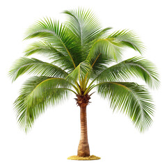 Fototapeta premium Isolated Palm Tree on White Background on transparent background 