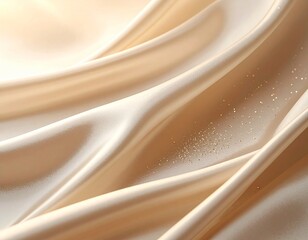 Fototapeta premium Soft Cream Gold Satin Fabric Background with Gentle Folds and Luxurious Shimmer for Elegant Branding and Premium Design Projects
