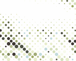 A subtle scattering of colorful dots across a predominantly white background