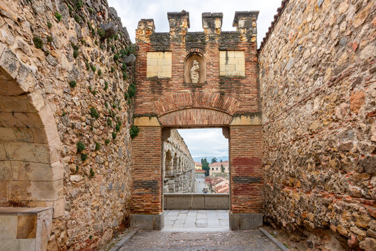Postigo del Consuelo - viewpiont and way leading to central Segovia, Spain