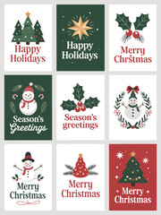 Red Christmas gift box decoration with ribbon, Santa hat, and poker chips for a holiday casino celebration