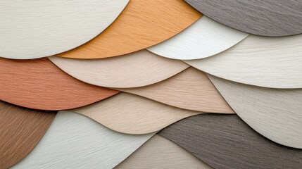 Wooden Panels Overlapping in Wavy Pattern