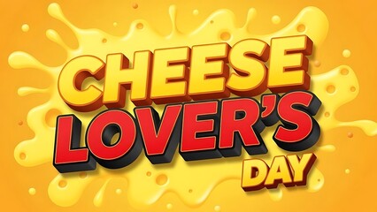 cheese lover's day wish with a vibrant and cheesy graphic design