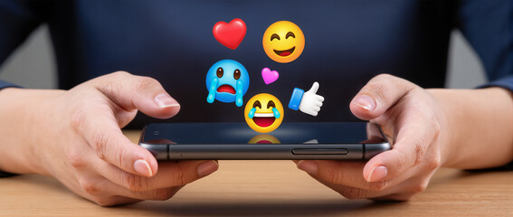 Social media and digital online concept, woman using smart phone on sofa at home. The concept of living on vacation and playing social media