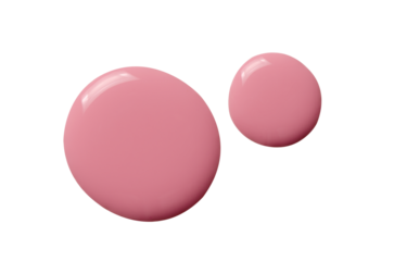A sample of pink matte nail polish. Isolated on a white background