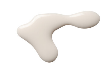 A sample of white matte nail polish. Isolated on a white background