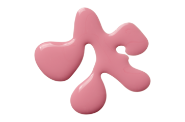 A sample of pink matte nail polish. Isolated on a white background