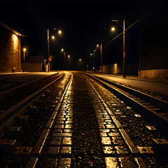 Nighttime Transportation, Urban Railway, City Streets