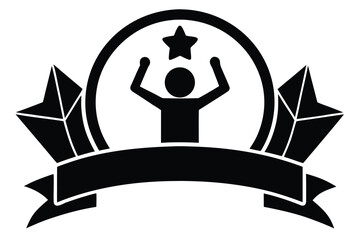 goal achievement vector icon silhouette