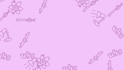 Educational Background with Science and Learning Elements in Light Purple.