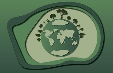 3D Abstract Paper Art Pattern Imaginative World