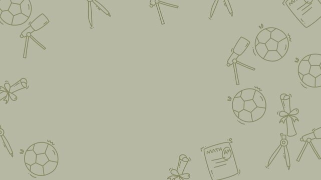 Seamless Pattern of Science and Education Icons on a Subtle Background.