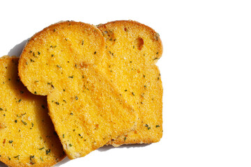 Delicious crispy garlic bread slices
