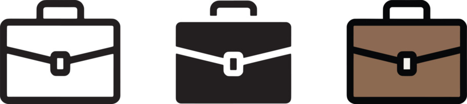 Briefcase vector icon business suitcase luggage bag simple professional travel accessory