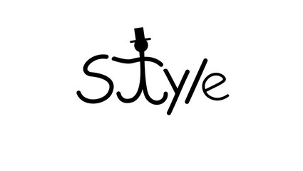 style symbol, black isolated silhouette